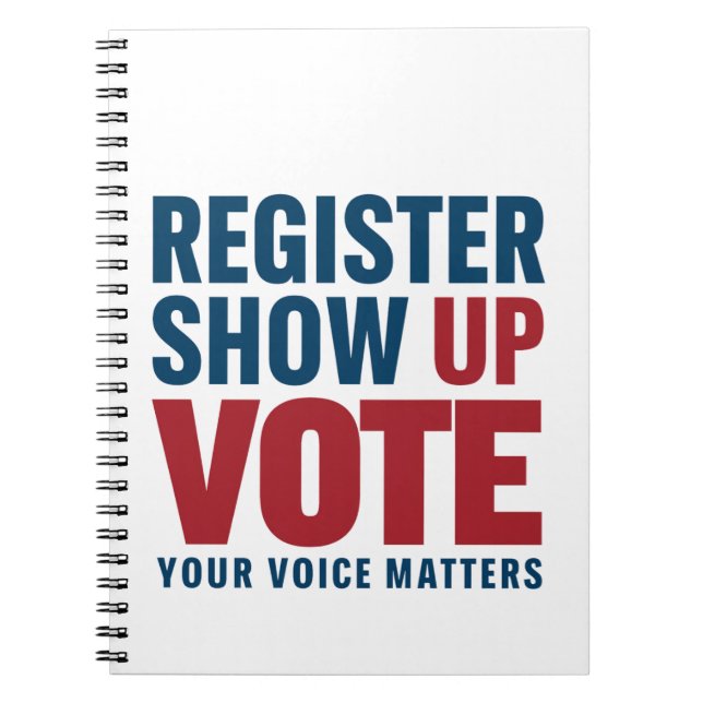 Cuaderno Registrar Mostrar Vota Tu Voz Importa Elecciones (Frente)