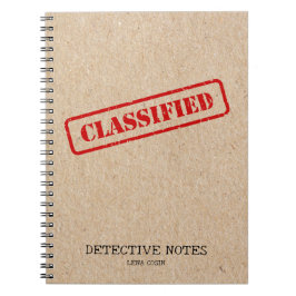Cuaderno Registro de casos de crímenes reales Retro Kraft