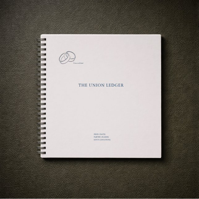 Cuaderno Registro de Ceremonia de Matrimonio No Tradicional (Civil Ceremony Ledger Journal )