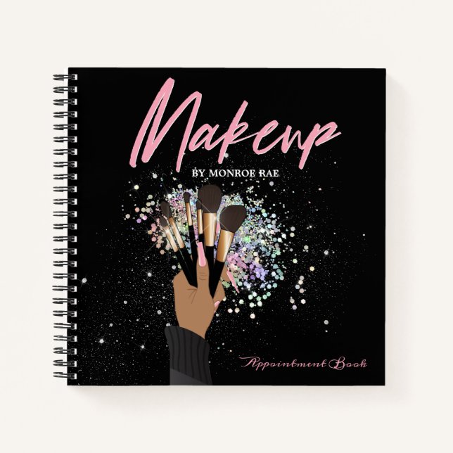 Cuaderno Registro de citas de artista de maquillaje o infor (Anverso)