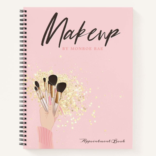 Cuaderno Registro de citas para artistas de maquillaje o cu (Anverso)