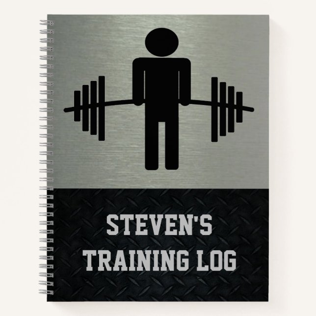 Cuaderno Registro de entrenamiento de gimnasio de escalada  (Anverso)