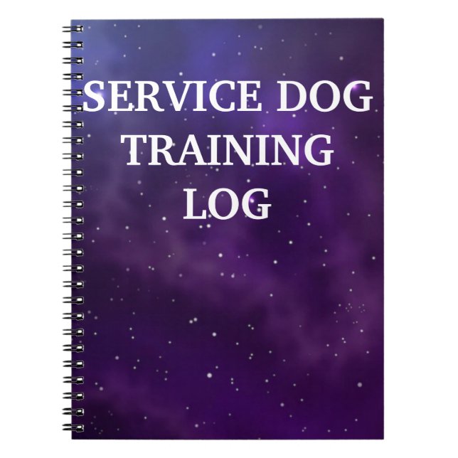 Cuaderno Registro de entrenamiento de perros de servicio (Frente)