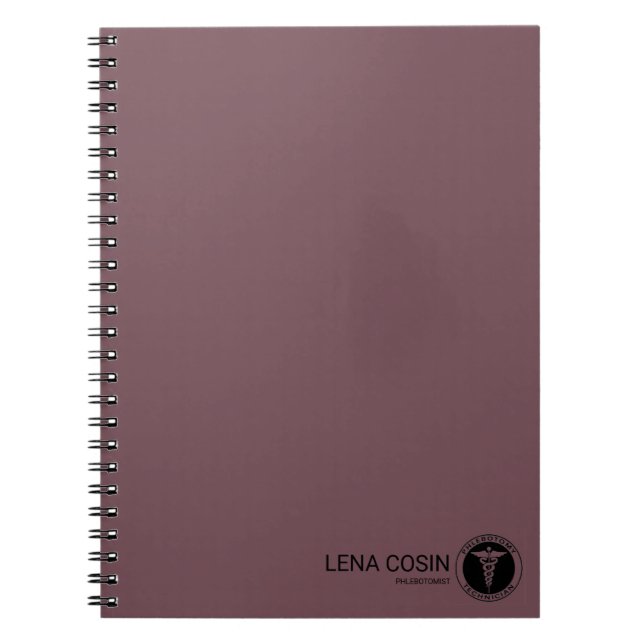Cuaderno Registro de Flebotomía Minimalista Pizarra (Frente)