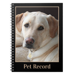Cuaderno Registro de Mascota de recuperador de labrador ama