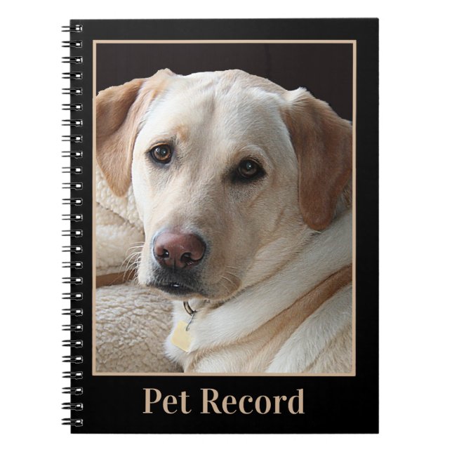 Cuaderno Registro de Mascota de recuperador de labrador ama (Frente)