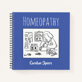 Cuaderno Registro de notas de la homeopatía con el nombre d