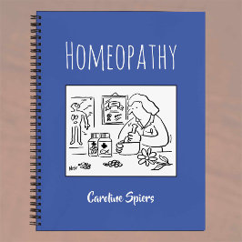 Cuaderno Registro de notas de la homeopatía con el nombre d