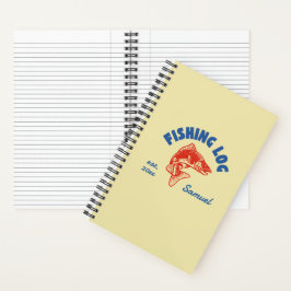Cuaderno Registro de Pesca | Regalo Amarillo, Rojo, Azul Vi