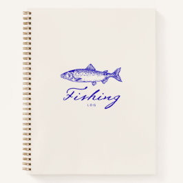 Cuaderno Registro de Pesca | Regalo Azul Suave Neutro y Ate