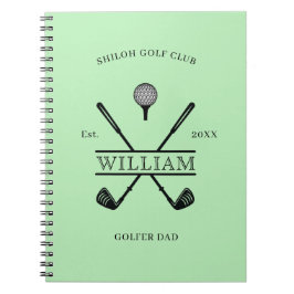 Cuaderno Registro de Progreso del Club de Golfer Cross