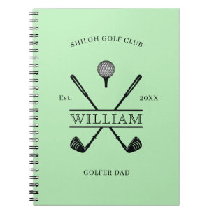 Cuaderno Registro de Progreso del Club de Golfer Cross
