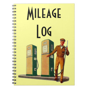 Cuaderno Registro del kilometraje del viaje del combustible