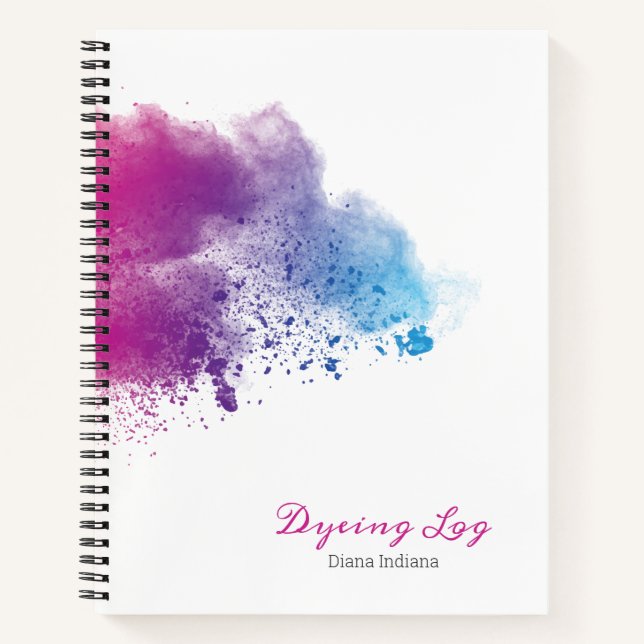 Cuaderno Registro Dyeing Splash Rainbow (Anverso)