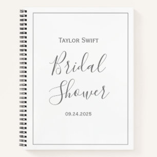 Cuaderno Registro Minimalista de regalo Baby Shower de plat