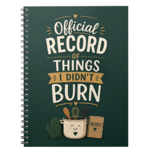 Cuaderno Registro Oficial De Recetas Que No Quemé