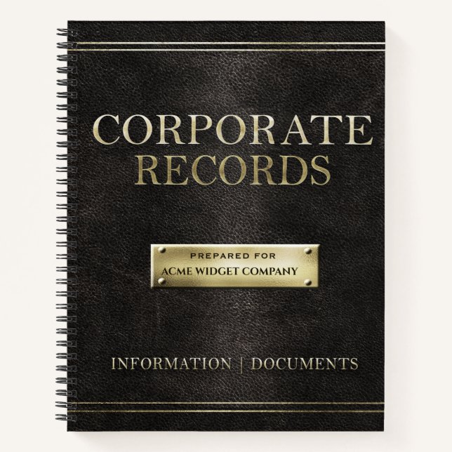 Cuaderno Registros corporativos (Anverso)