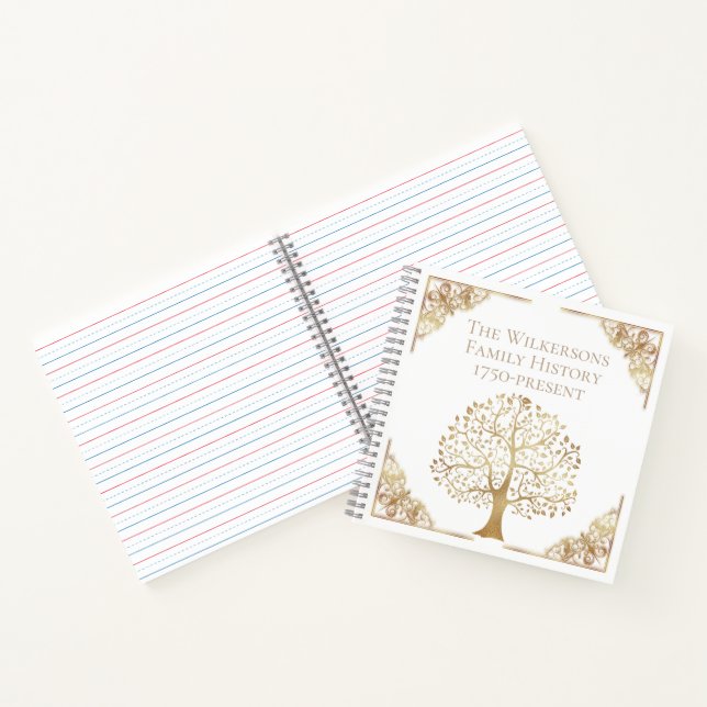 Cuaderno Registros de genealogía de árbol de la familia de  (Interior)