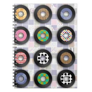 Cuaderno Registros Divertidos de los 50 Nostalgia Música Bo