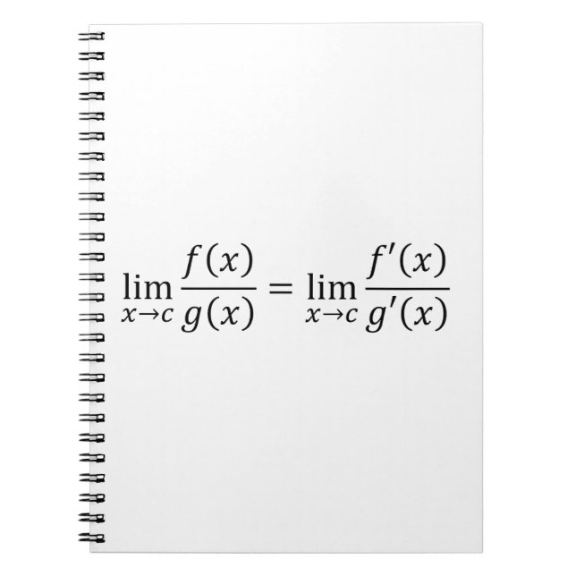 Cuaderno Regla de L'Hopital - Fundamentos matemáticos T-Shi (Frente)
