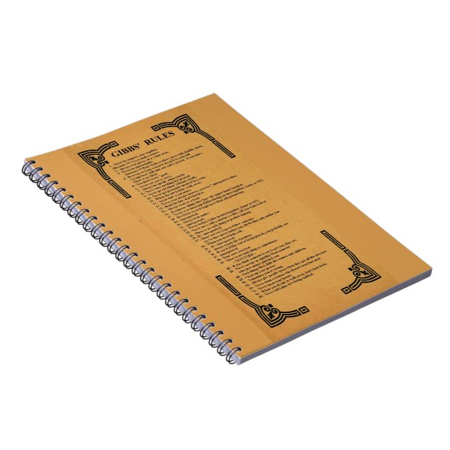 Cuaderno reglas de Gibbs (Lado Derecho)
