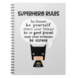 Cuaderno Reglas de superhéroe