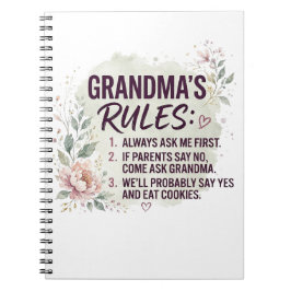 Cuaderno Reglas Divertidas de la Abuela Floral Acuarela Fam