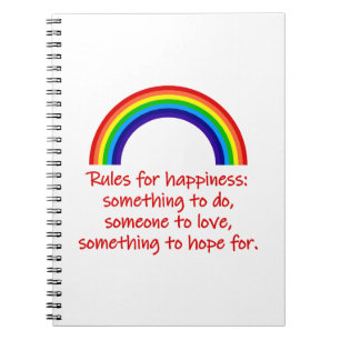 Cuaderno Reglas Para La Felicidad
