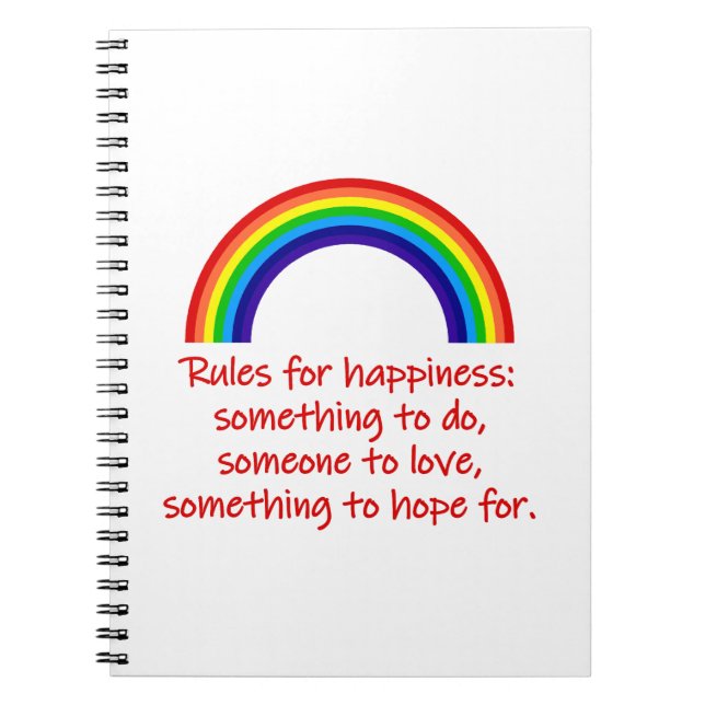 Cuaderno Reglas Para La Felicidad (Frente)
