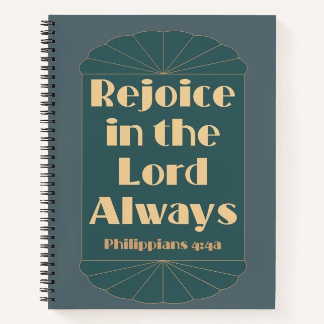 Cuaderno Regocijarse en el Señor siempre — Philippians 4:4a (Anverso)