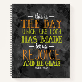 Cuaderno Regocijarse y estar contentos con la tipografía bí