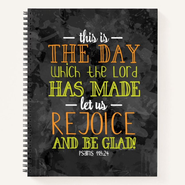 Cuaderno Regocijarse y estar contentos con la tipografía bí (Anverso)