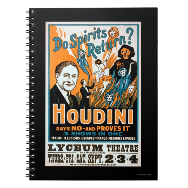 Cuaderno ¿Regresan los espíritus? Houdini dice NO - lo prue (Frente)