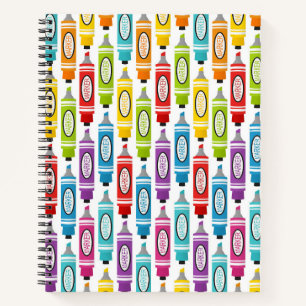 CUADERNO REGRESO A CLASES FILAS DE MARCADORES COLORIDOS