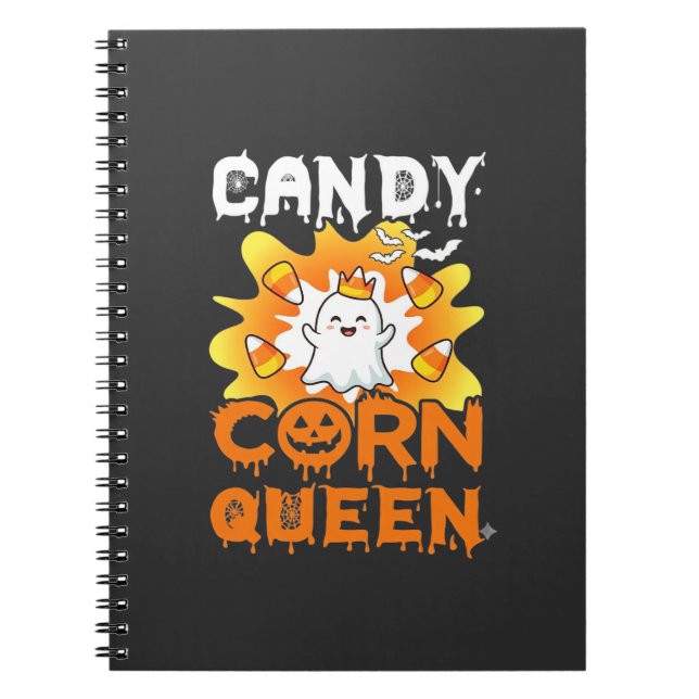 Cuaderno Reina de Caramelo de Maíz Halloween Murciélagos Fa (Frente)