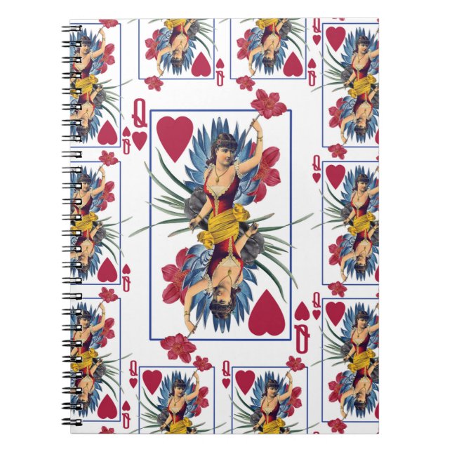 Cuaderno Reina de Corazones y Flores (Frente)