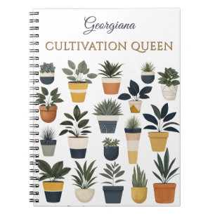 Cuaderno Reina de Cultivo Amante de las Plantas Personaliza