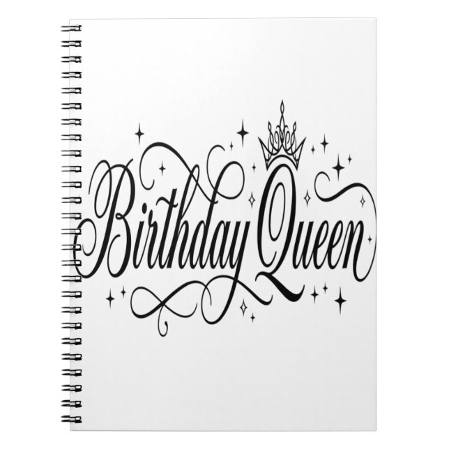 Cuaderno Reina de Cumpleaños Diseño Personalizado para Cele (Frente)