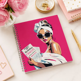 Cuaderno Reina de Cumpleaños Personalizada de Moda