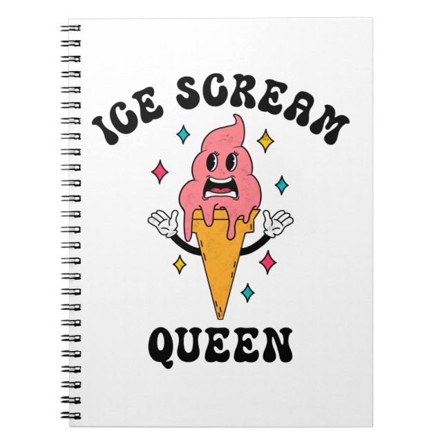 Cuaderno Reina de helado de vintage (Frente)