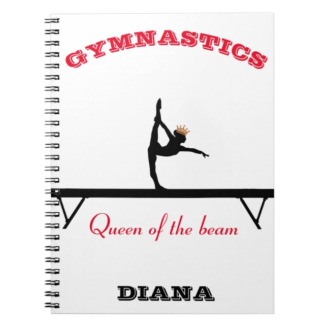 Cuaderno Reina de la corona de gimnasia de haz (Frente)
