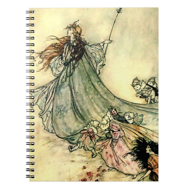 Cuaderno "Reina de las hadas" por Arthur Rackham (Frente)