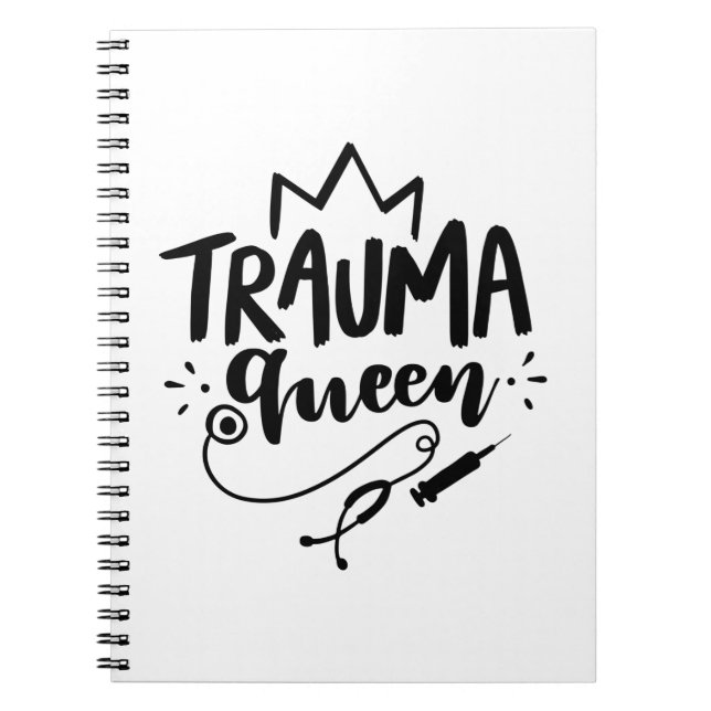 Cuaderno Reina de trauma de regalo de enfermera (Frente)