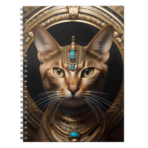 Cuaderno Reina del Nilo: Cleopatra el gato en la cabeza