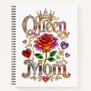 Cuaderno Reina Madre de lujo en cristal y oro rosa