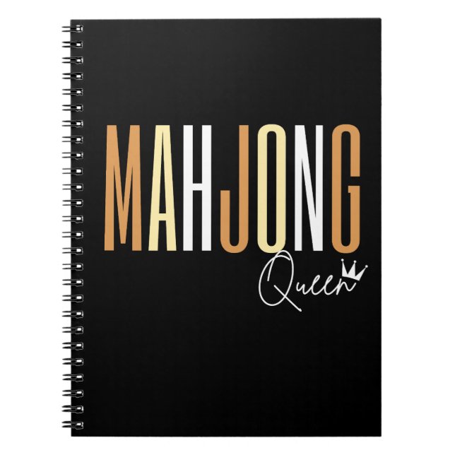 Cuaderno Reina Mahjong - letras marrones (Frente)