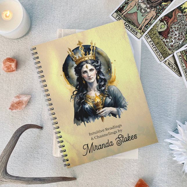 Cuaderno Reina mística oculta de la diosa griega pagana Héc (Pagan Greek Goddess Hecate Occult Mystical Queen Notebook)