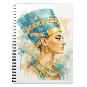 Cuaderno Reina Nefertiti acuarela Arte Egipcio Antiguo