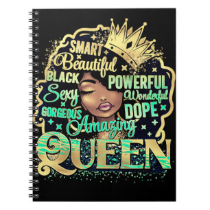 Cuaderno Reina negra Melanin Mujer Sista Amor
