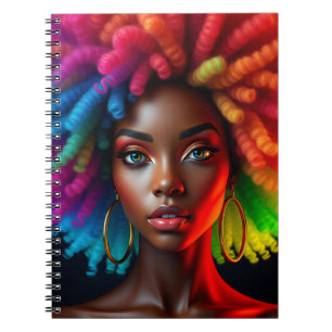 Cuaderno Reina negra melanina hermana chicas de piel morena